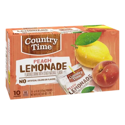 Country Time Peach Lemonade Drink Pouches