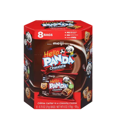 Meiji Hello Panda Chocolate Creme Center Crunchy Cookies