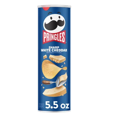 Pringles Sharp White Cheddar Potato Crisps Chips, Lunch Snacks