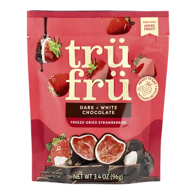 Tru Fru, Freeze-Dried Strawberries, Dark + White Chocolate